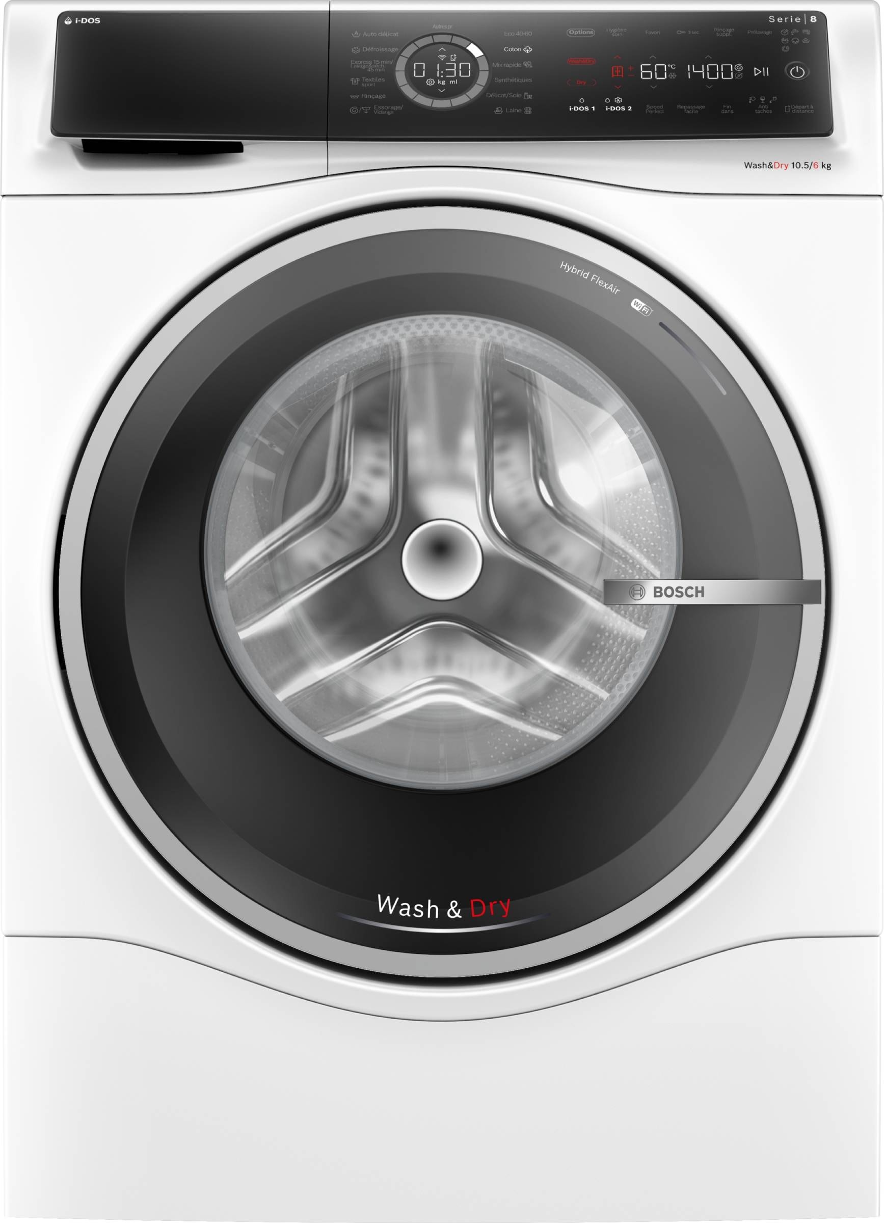 Lave linge sechant Frontal BOSCH 10.5kg 1400trs/min Blanc WNC254A0FR