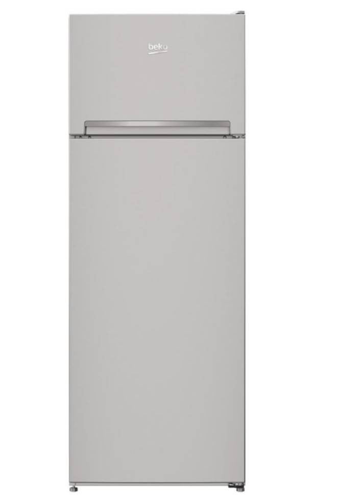Réfrigérateur congélateur haut BEKO MinFrost 223L Gris Acier - RDSA240K30SN