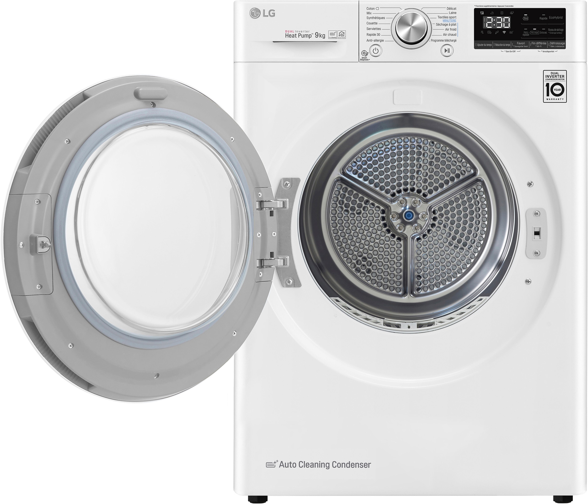 Sèche-linge pompe à chaleur LG , 9kg, Blanc - RH9V71WHN Sèche-linge pompe à chaleur LG , 9kg, Blanc - RH9V71WHN