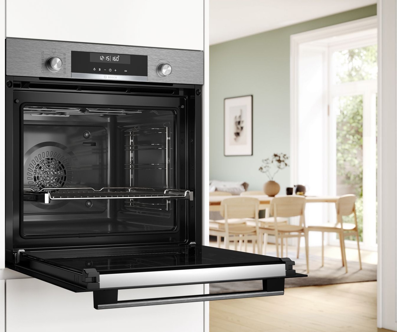 Four encastrable pyrolyse BOSCH Air Pulsé 3d Connecté Air Fry 71L Inox - HBG578ES7