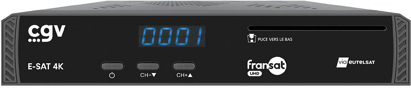 Décodeur satellite TNT HD CGV FRANSAT 4K Enregistrement 12V E-SAT4K