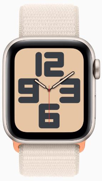 APPLE Montre connectée Watch SE GPS 44mm Aluminium Lumière stellaire  WATCHSE-MRE63QF-2023