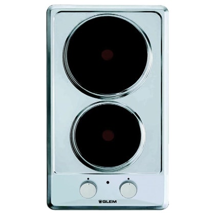 Domino electrique GLEM 2 foyers 29 cm Inox GT320IX