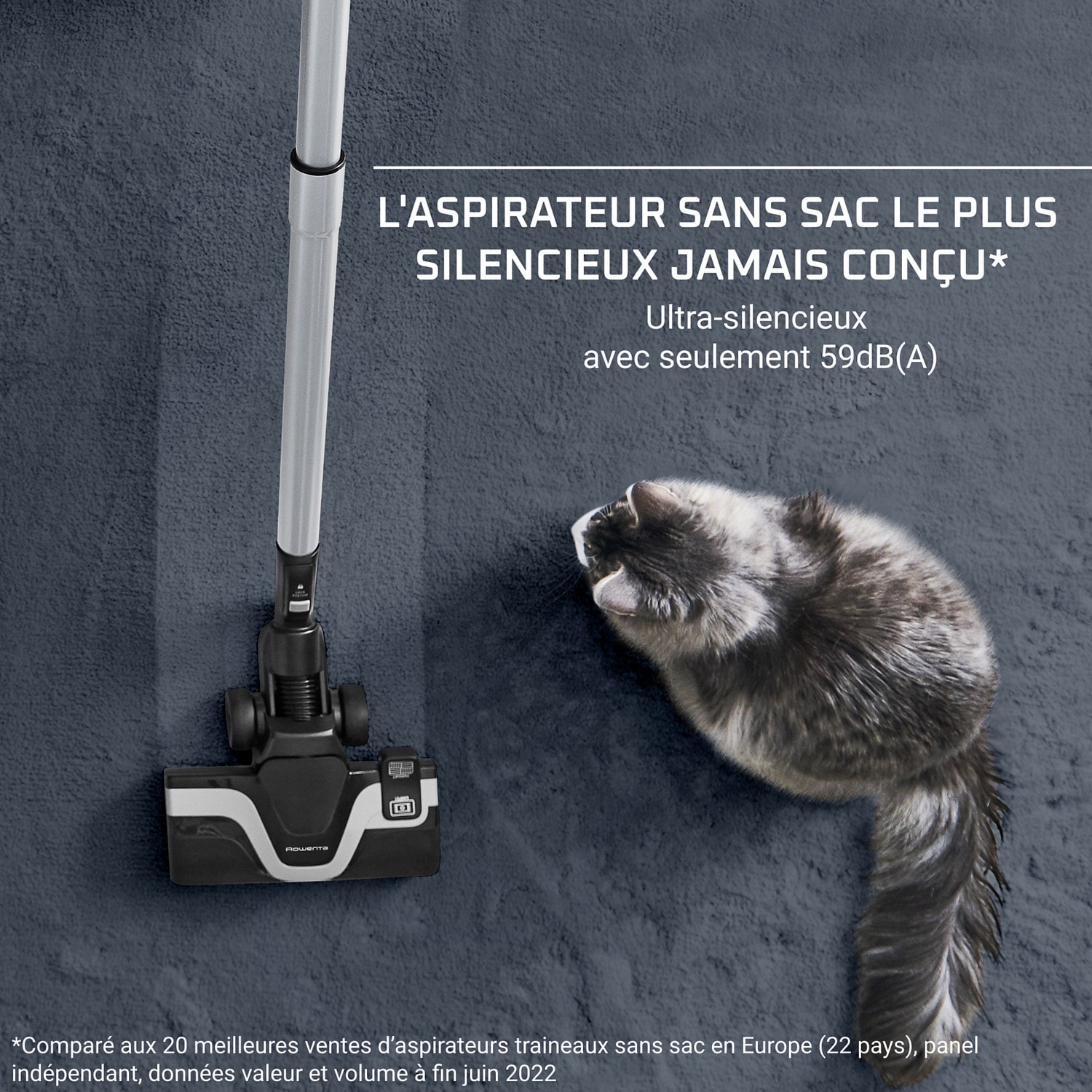 Aspirateur traîneau ROWENTA Silence Force Cyclonic 900W Noir et rouge - RO7933EA
