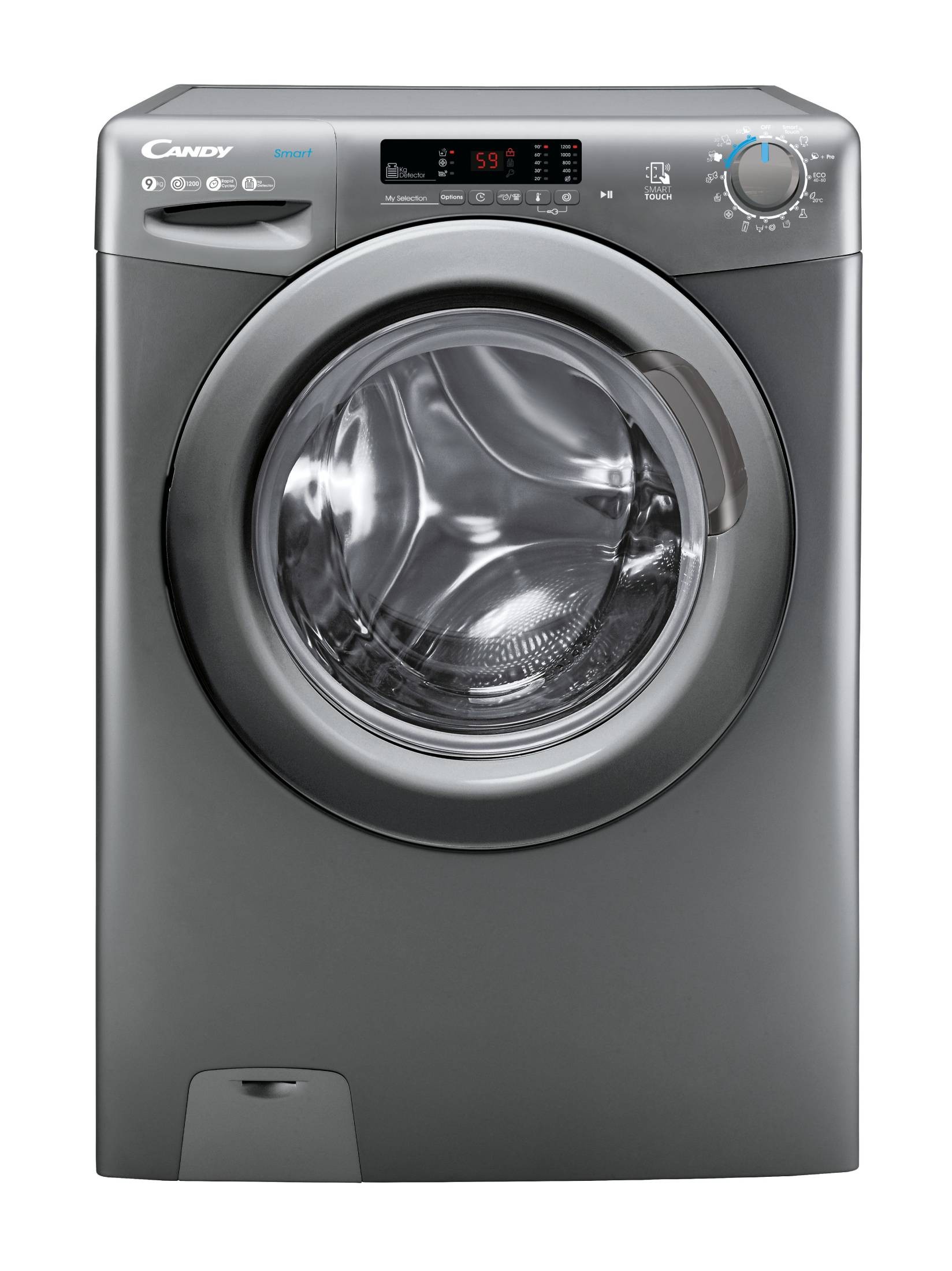 Lave linge Frontal CANDY 1200 trs/ mn 9 kg Gris CS1292DRRE1-S