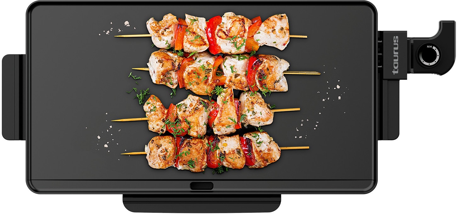 Plancha TAURUS 49x27cm 6 personnes Antiadhésif Noir STEAKMAX2200