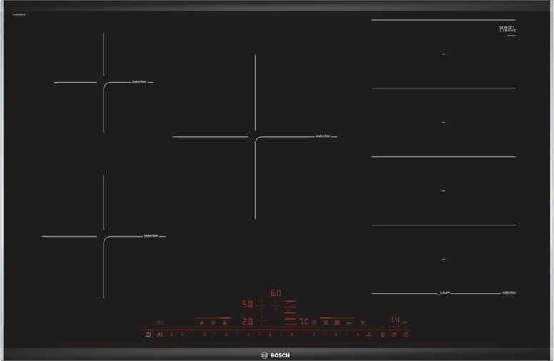 BOSCH Plaque induction Série 8 5 foyers Quickstart Noir PXV875DV1E BOSCH Plaque induction Série 8 5 foyers Quickstart Noir PXV875DV1E
