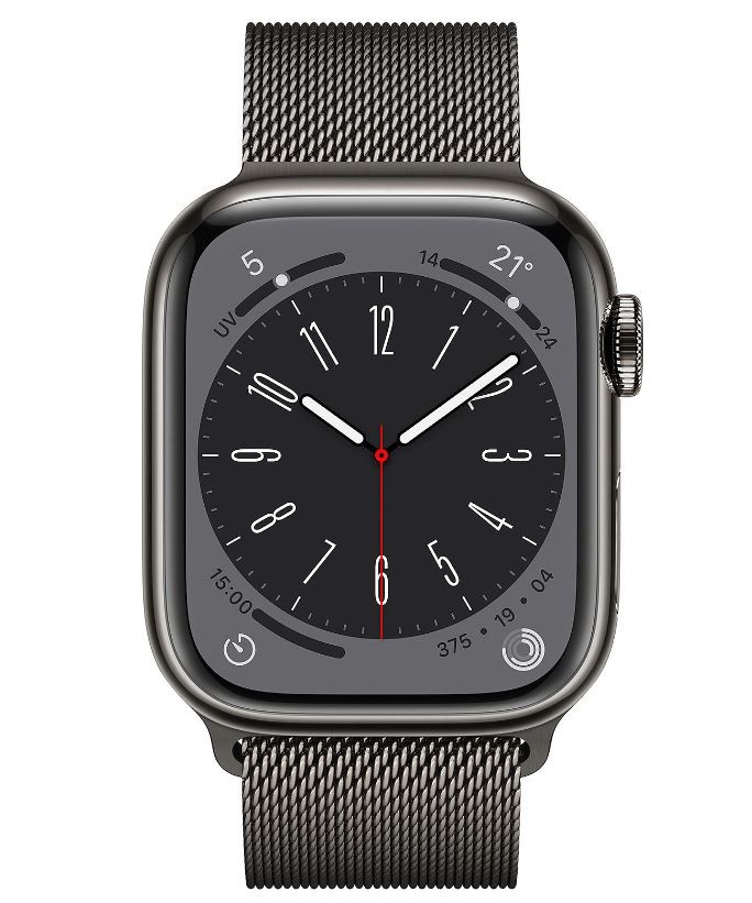 APPLE Montre connectée Apple Watch Série 8 GPS + Cellular 41mm Acier Gris WATCH8-MNJM3NF APPLE Montre connectée Apple Watch Série 8 GPS + Cellular 41mm Acier Gris WATCH8-MNJM3NF