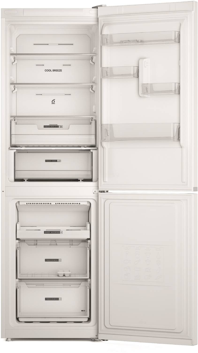 Réfrigérateur congélateur bas WHIRLPOOL 6ème sens Total No Frost 335L Blanc - W7X82OW