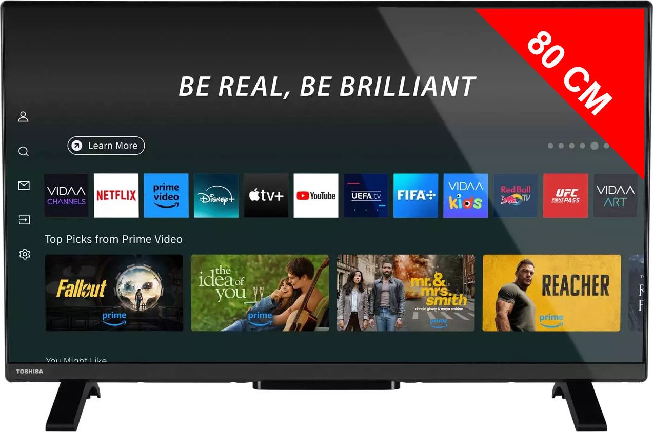 TV LED Full HD 82 cm TOSHIBA 32'' 50Hz Noir 32QV2F63DG