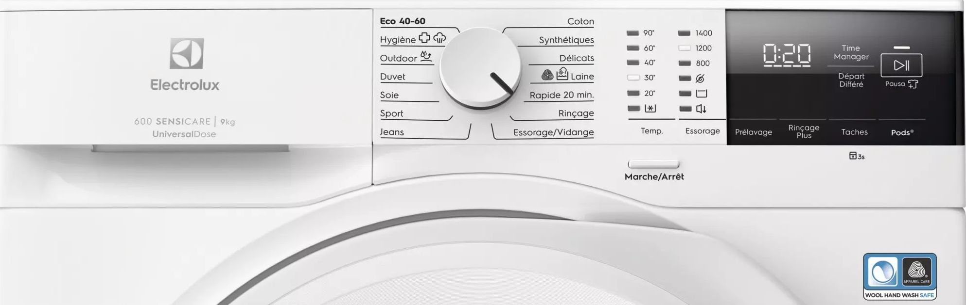 Lave linge Frontal ELECTROLUX 9kg 1400trs/min Blanc - EW6FI1429OV