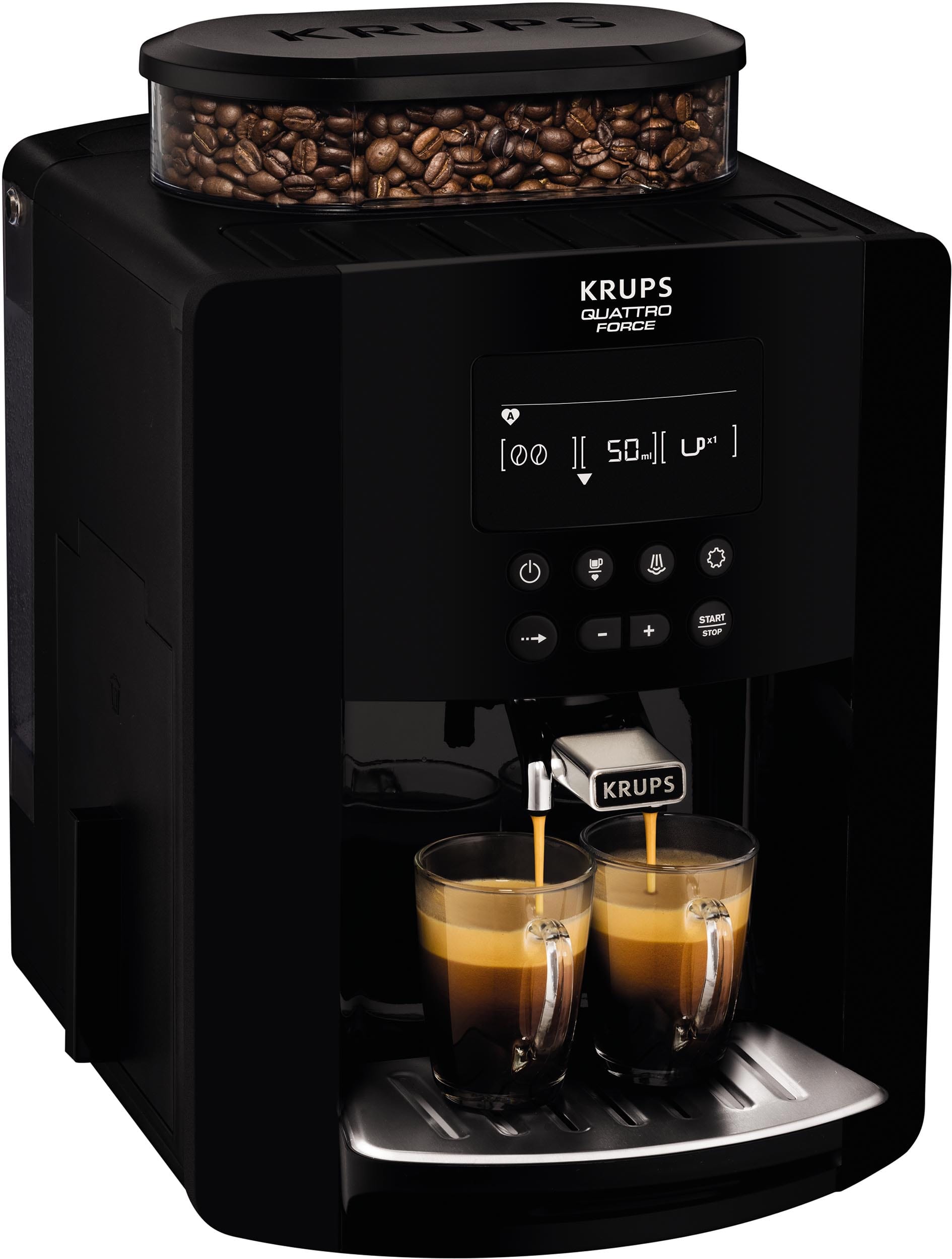 Robot expresso KRUPS Broyeur Arabica Noir - YY3074FD
