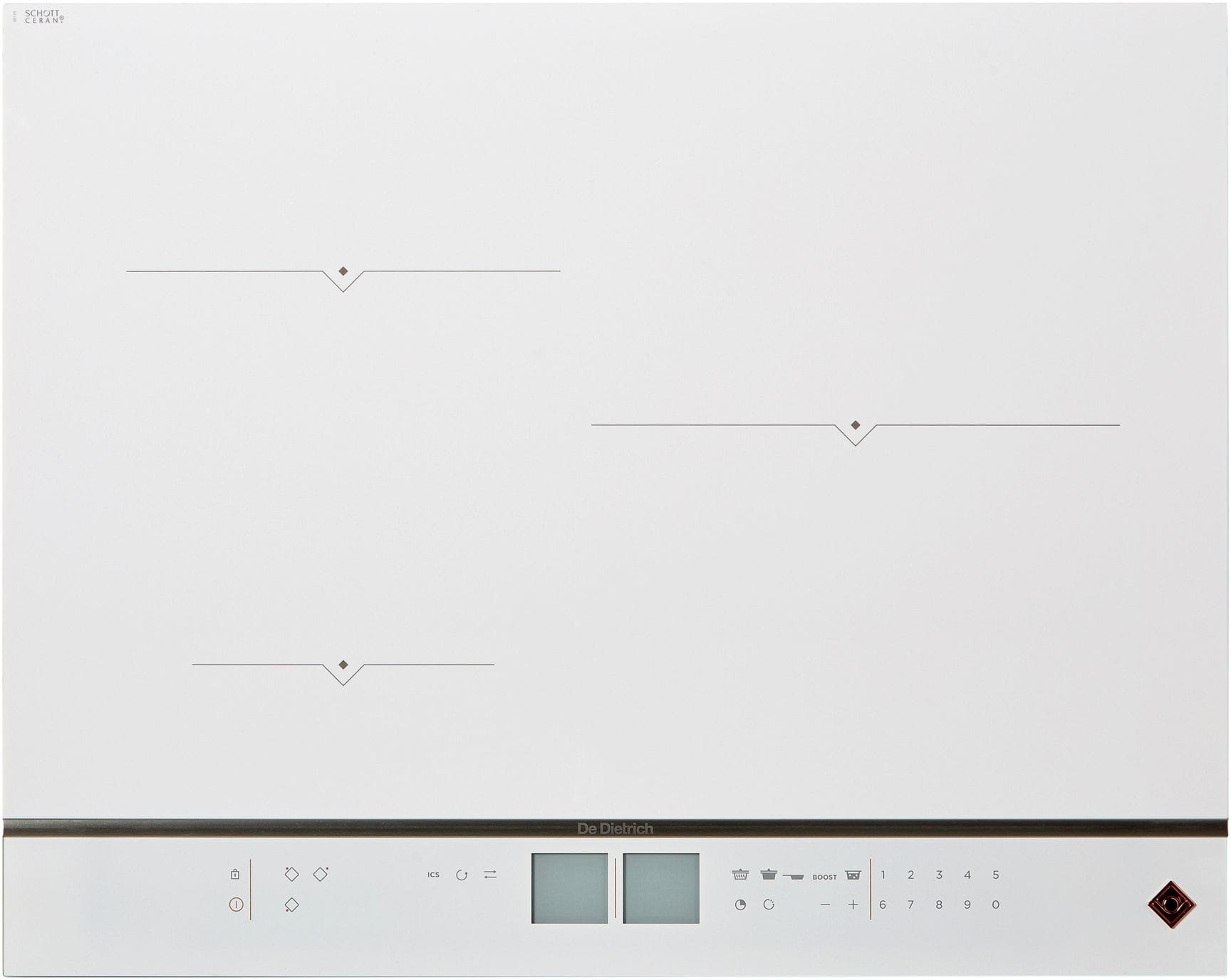 DE DIETRICH Plaque induction 3 foyers 65cm Blanc - DPI7572W