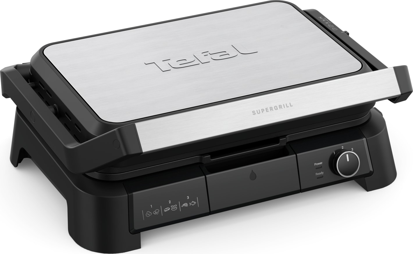 Grill viandes TEFAL 800cm² 8 personnes Inox - GC520DE0