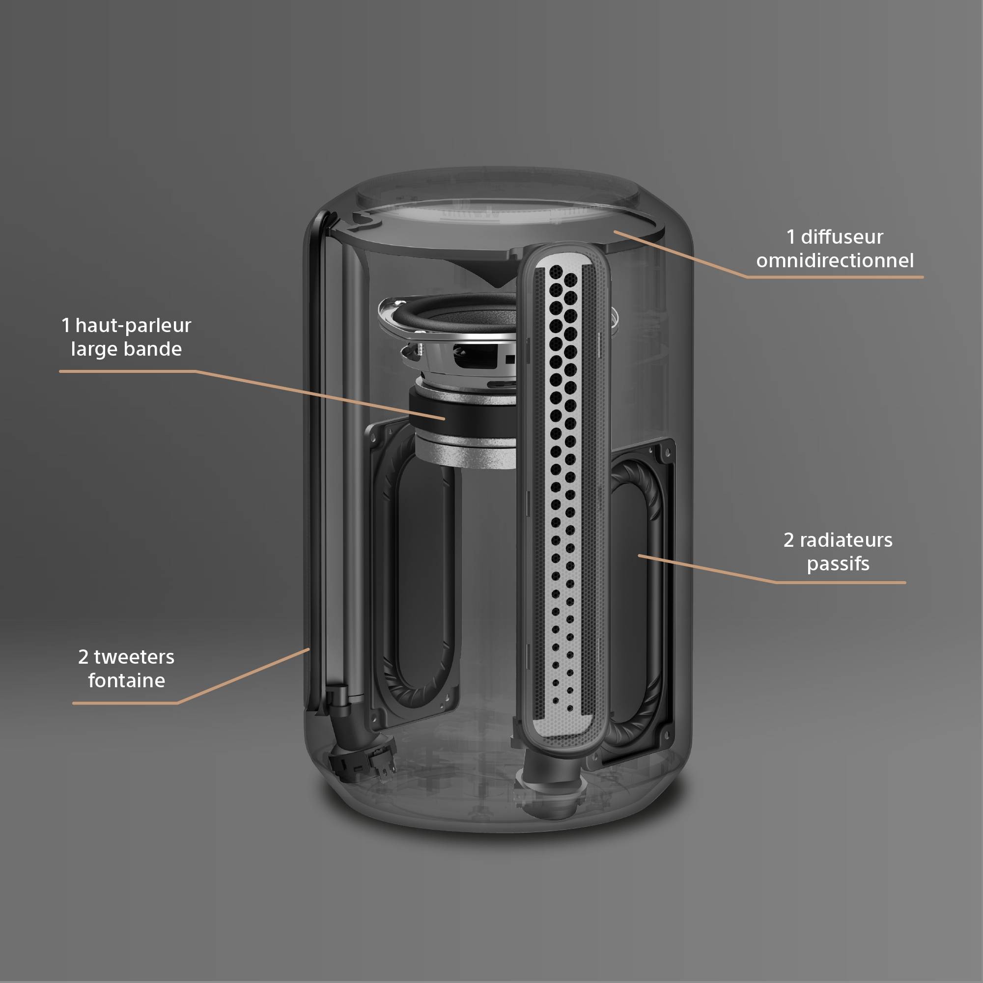 Enceinte bluetooth SONY son omnidirectionnel 360 reality Audio - SRSRA3000B