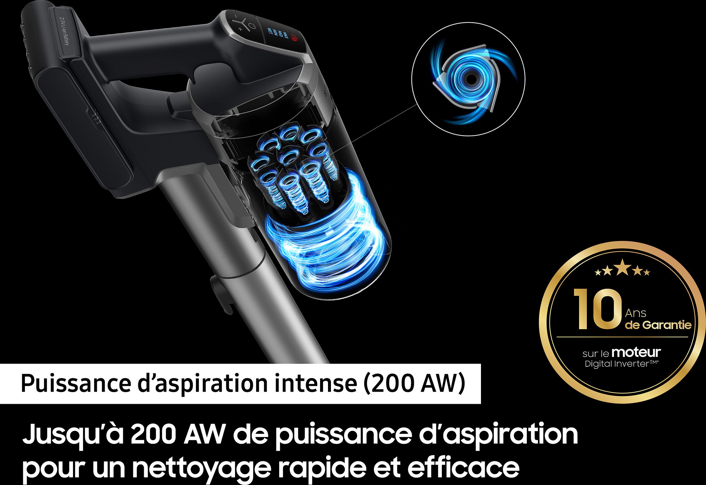 Aspirateur balai SAMSUNG Jet 75 60min Noir - VS20B75BGR1