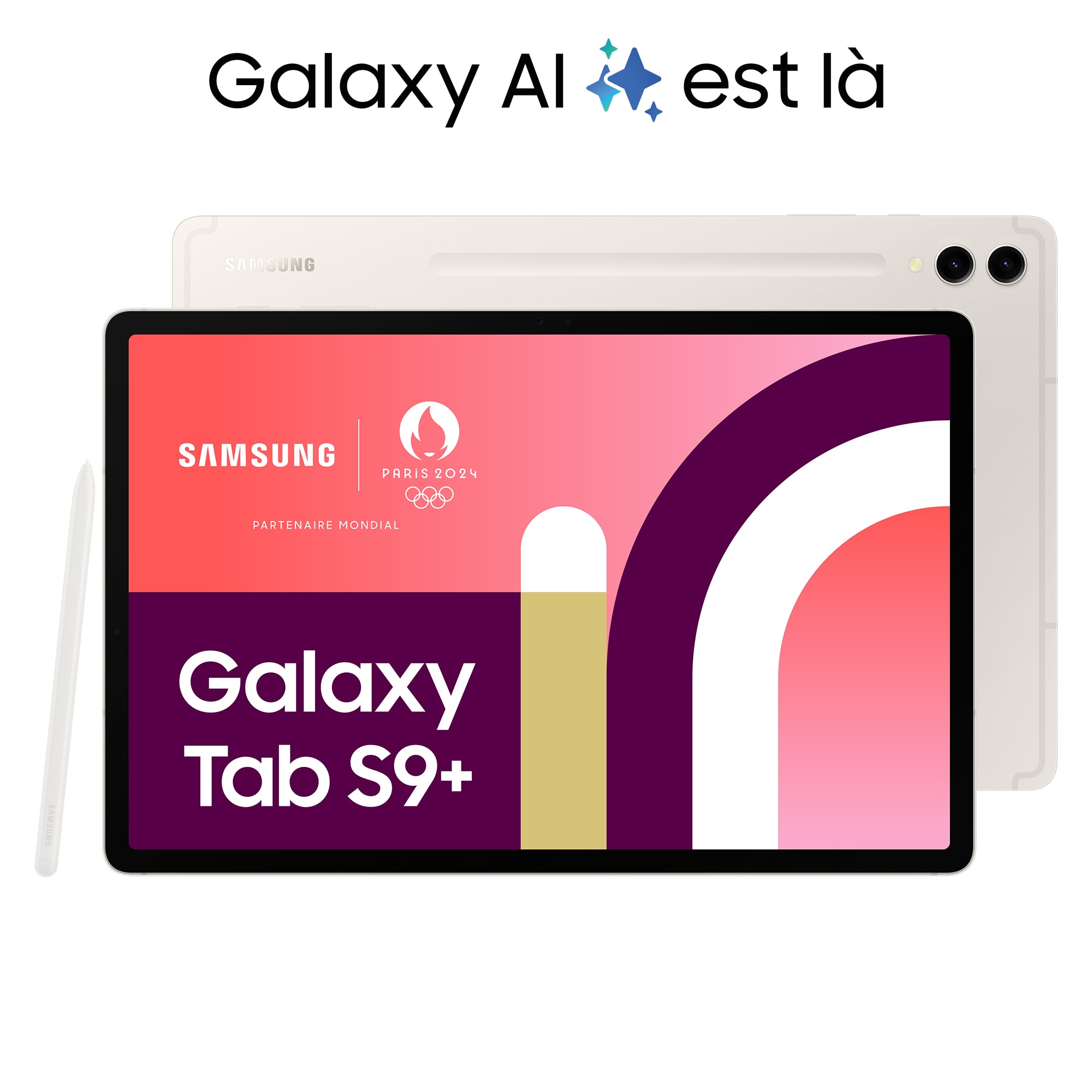 SAMSUNG Tablette tactile Galaxy Tab S9+ WiFi 256Go 12.4" Beige - SM-X810NZEAEUB