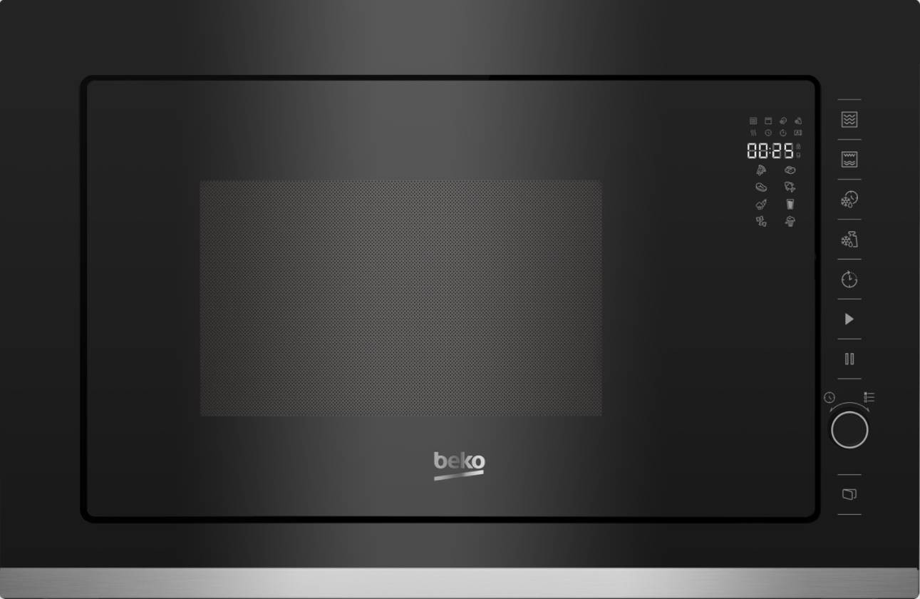 BEKO Micro ondes Grill Encastrable 1000W 25L Noir - BMGB25333X