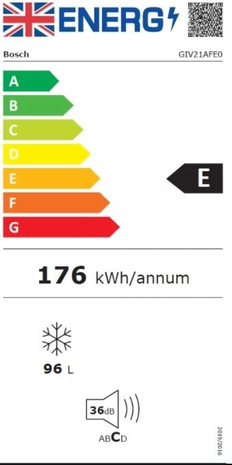 Congélateur encastrable top BOSCH Série 6 Low Frost Fresh Sense 97L - GIV21AFE0 Congélateur encastrable top BOSCH Série 6 Low Frost Fresh Sense 97L - GIV21AFE0
