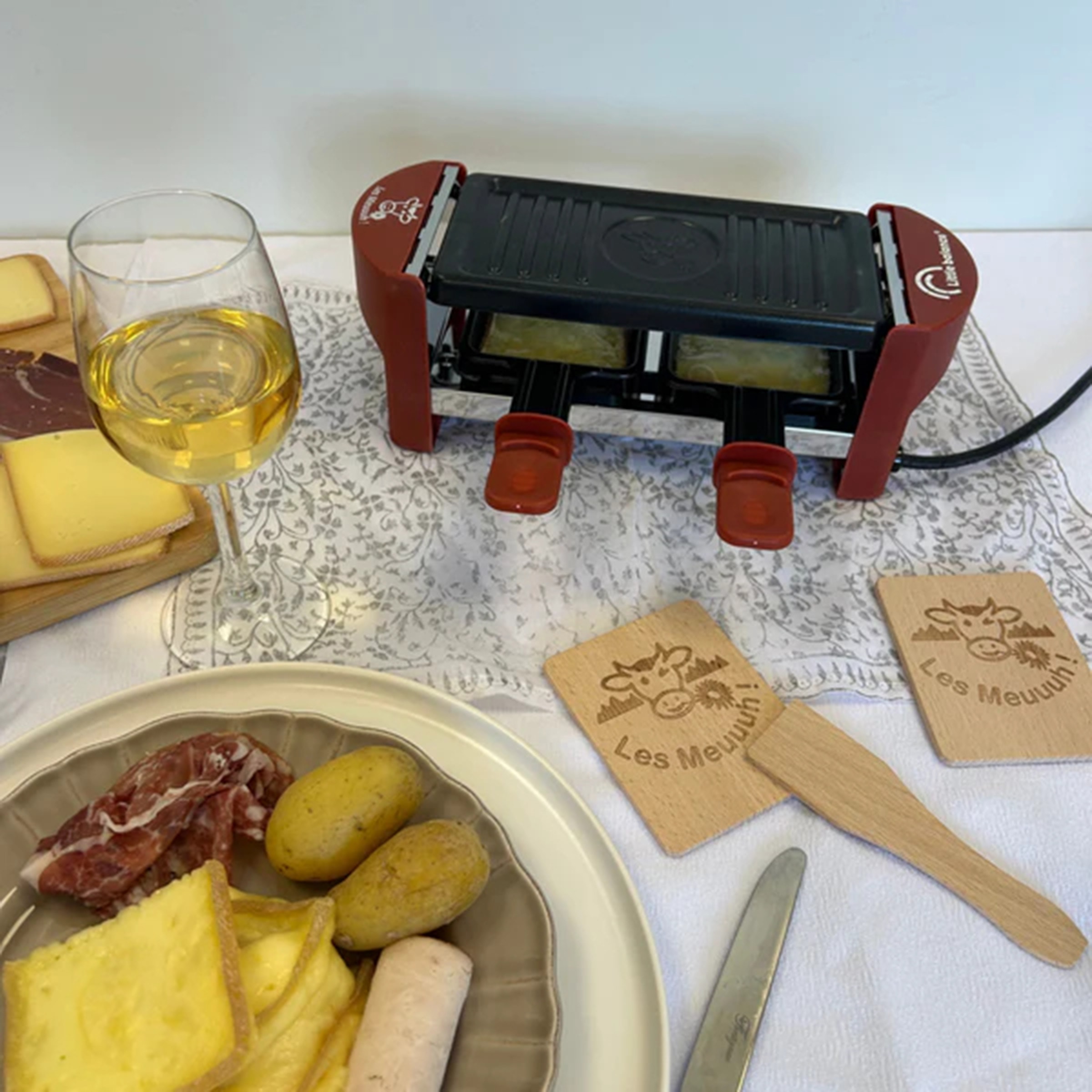 Raclette Multifonction LITTLE BALANCE 2 personnes 320W Piment - 8940
