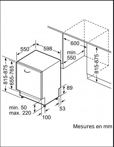 SIEMENS Lave vaisselle tout integrable 60 cm IQ300 13 couverts - SN73HX48VE