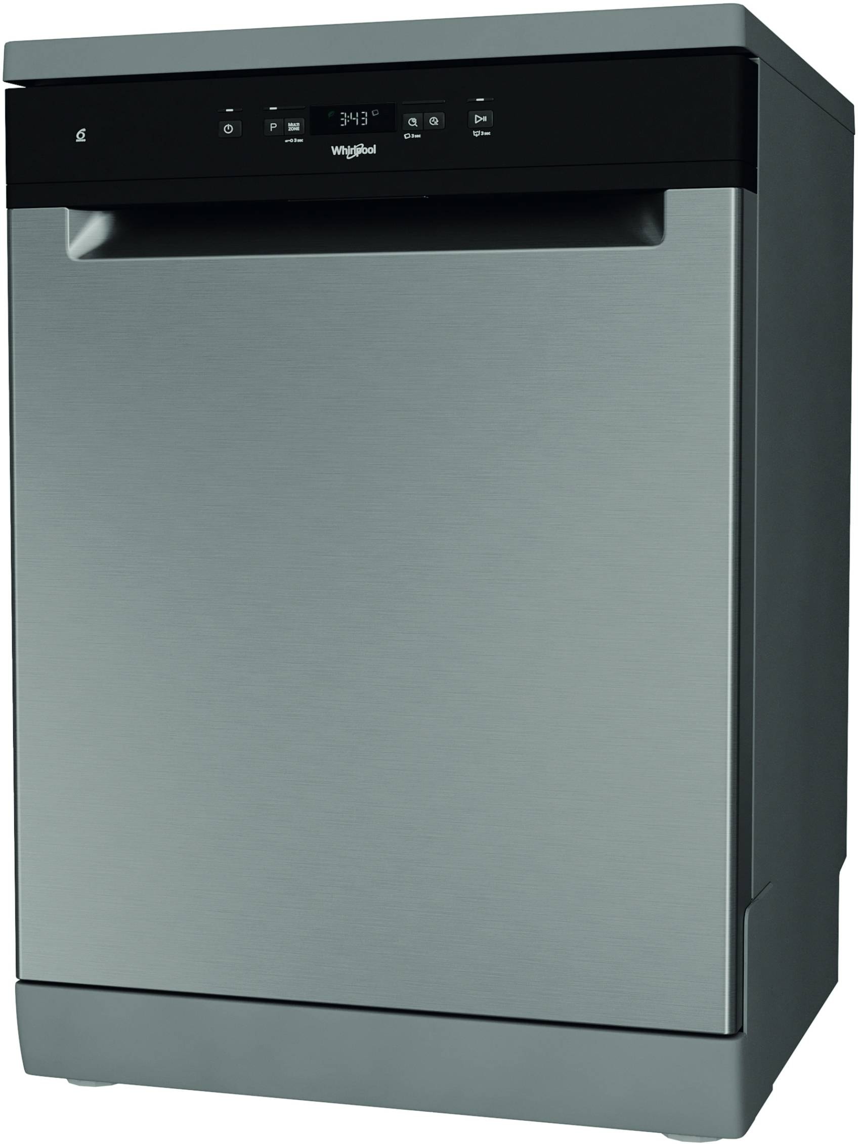 Lave vaisselle 60 cm WHIRLPOOL 6ème sens 8 programmes 44 dB 14 couverts  - WFC3C34X