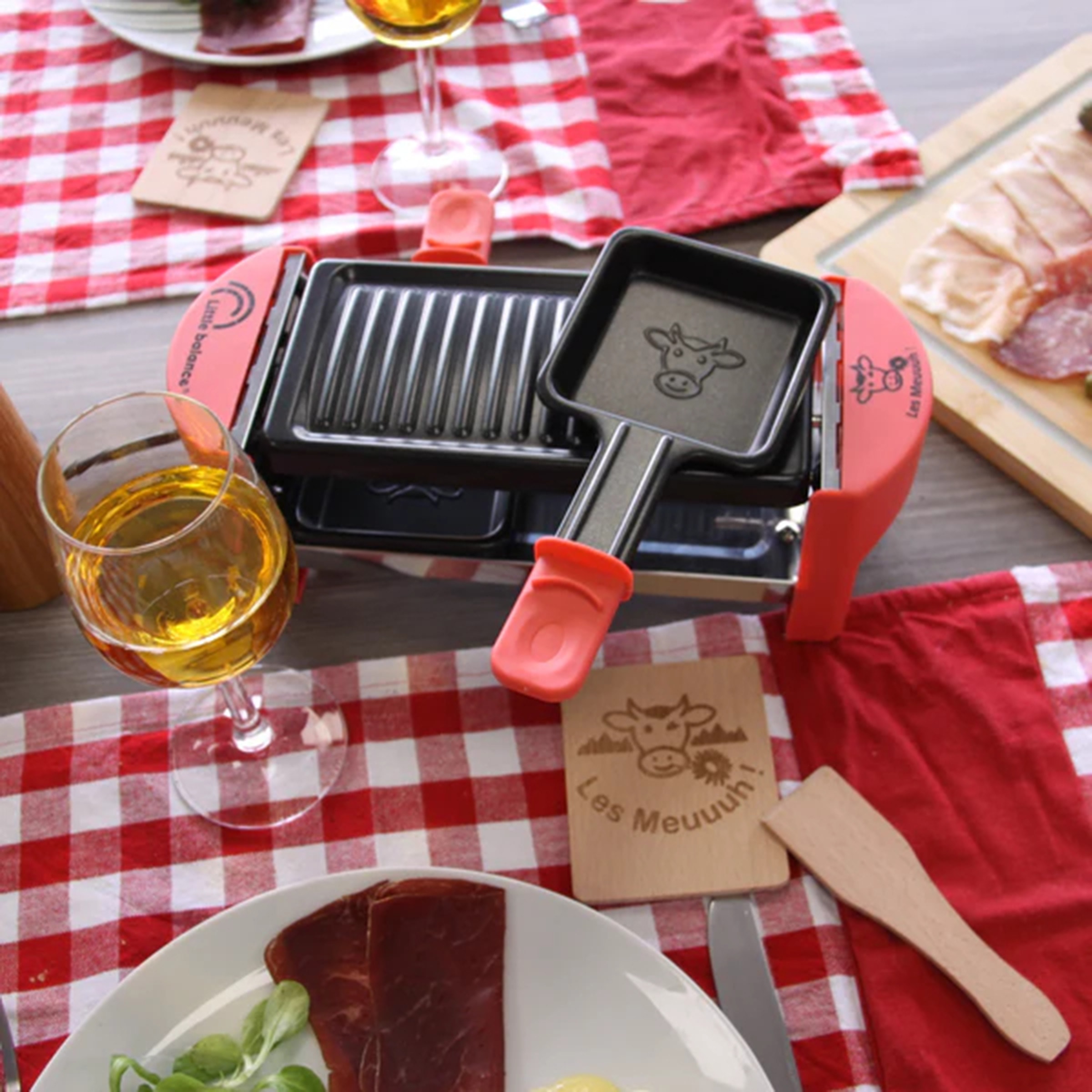 Raclette Multifonction LITTLE BALANCE 2 personnes 320W Rouge - 8631