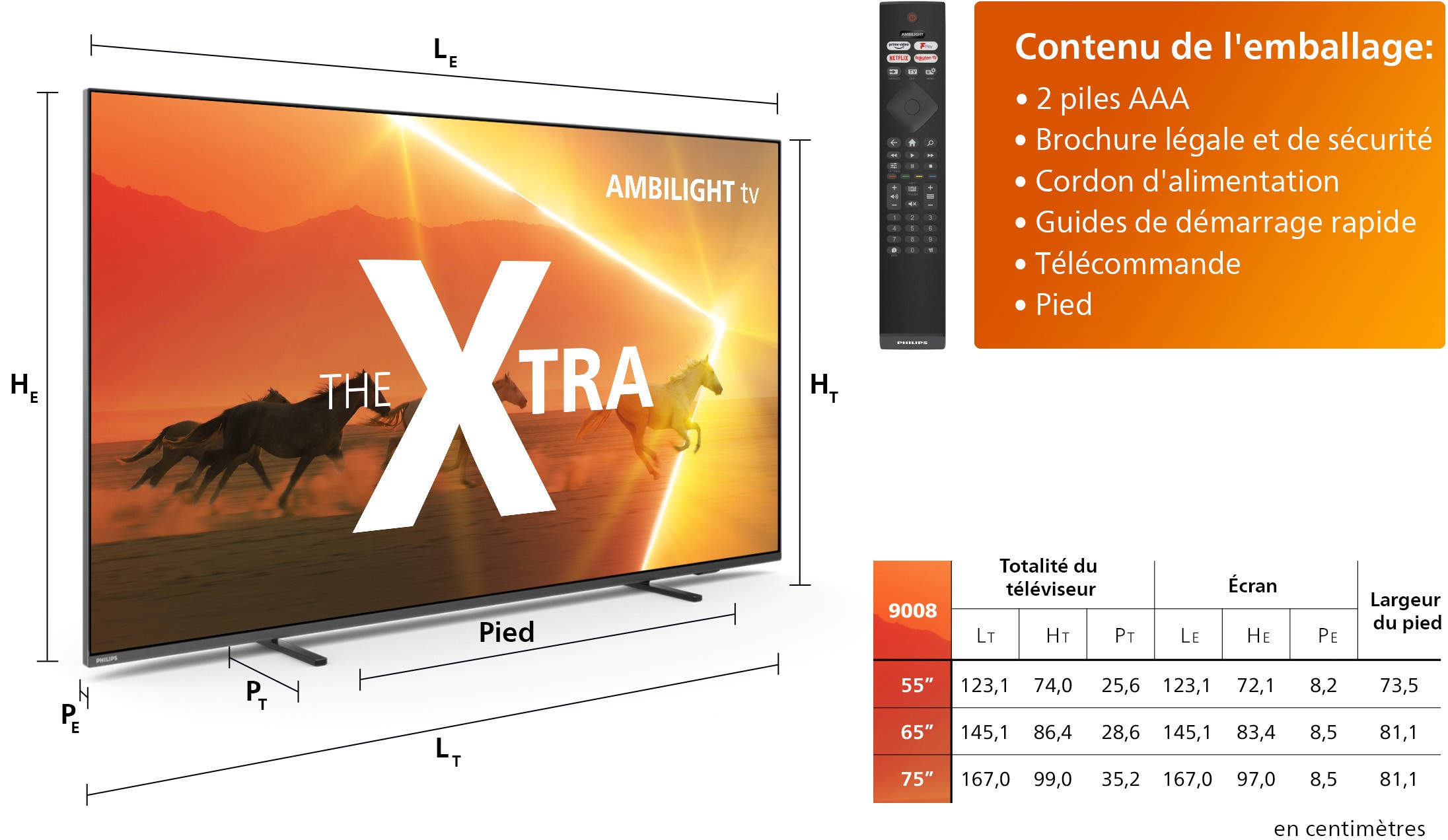 PHILIPS TV Mini LED 4K 139 cm Xtra Ambilight 55" - 55PML9008