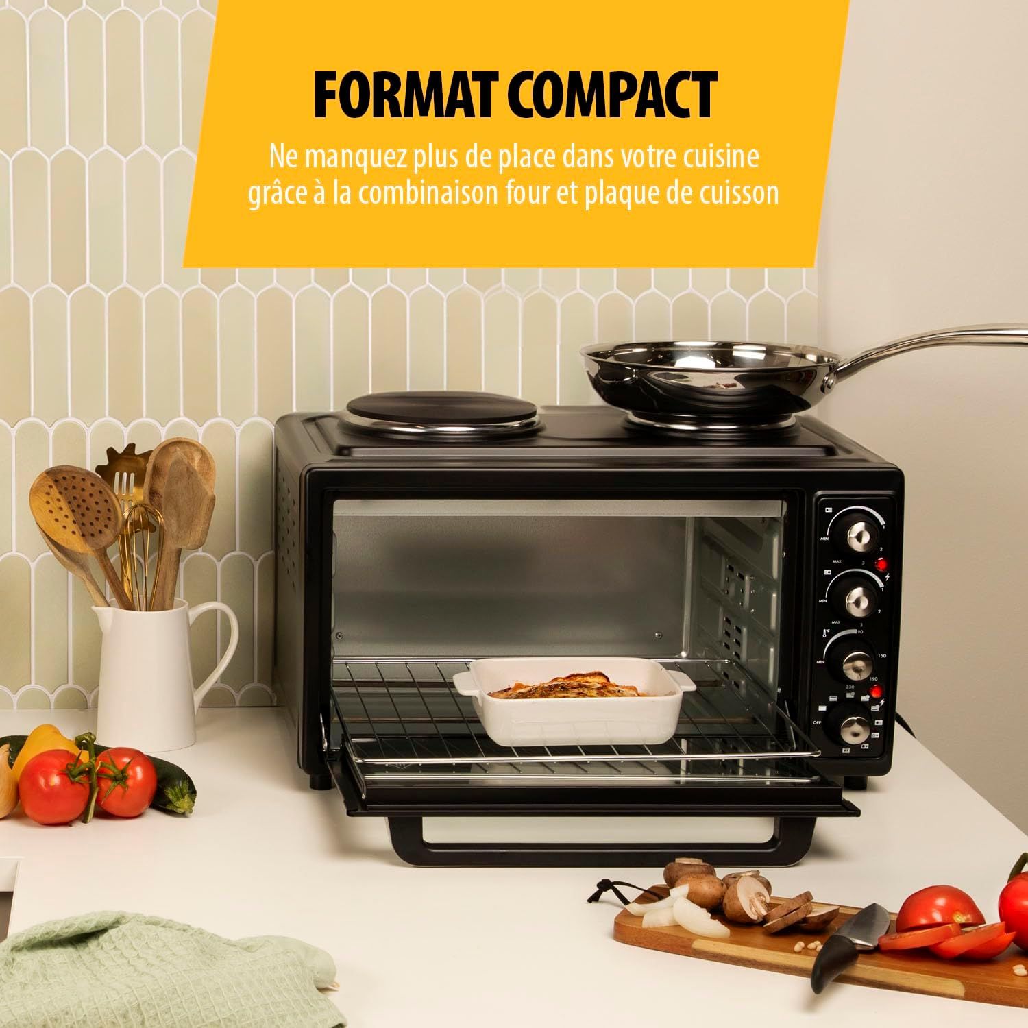 Mini four TRISTAR 38 L Chaleur tournante Noir - OV1443