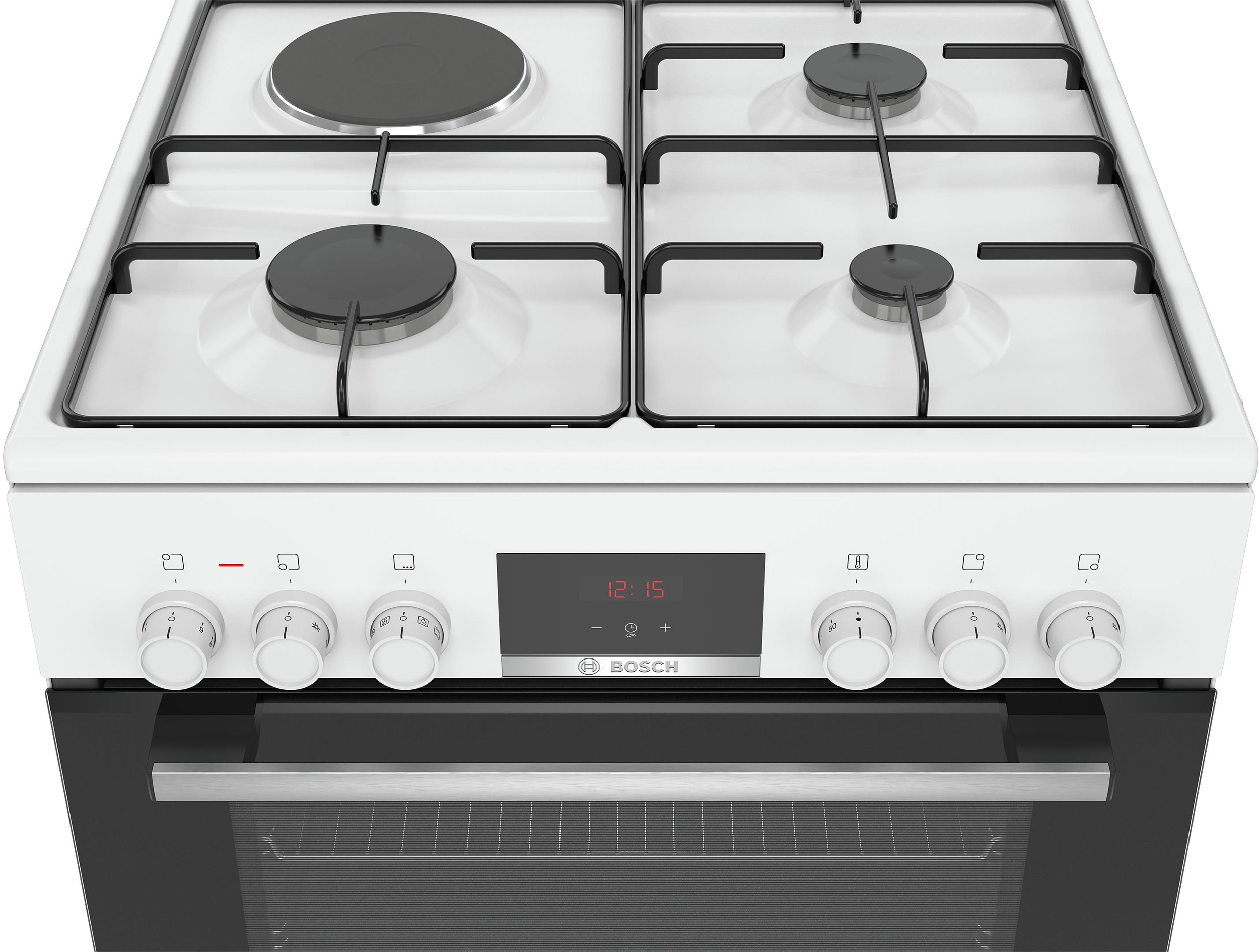 Cuisiniere mixte BOSCH Série 4 EcoClean Direct Blanc - HXR39IG20
