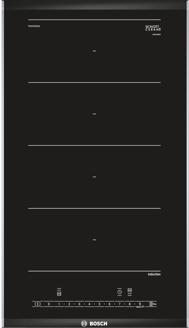 Domino induction BOSCH Série 6 2 Foyers FlexInduction 30cm Noir PXX375FB1E
