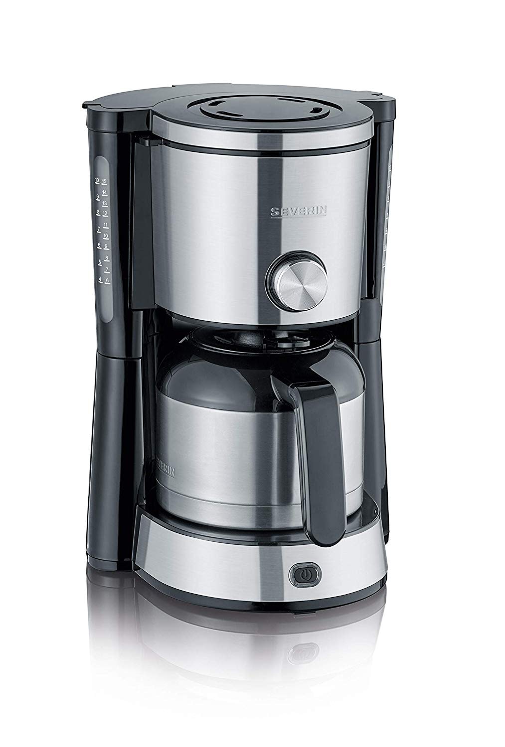 Cafetière SEVERIN AromaSwitch Isotherme 8 tasses Inox Noir KA4845