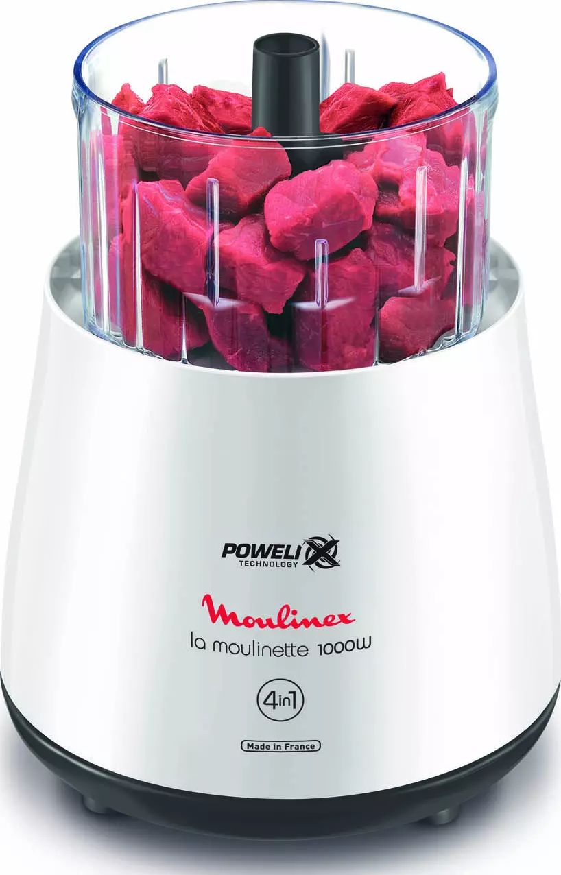 Hachoir MOULINEX Bol 0,5L 1000W Blanc - DPA110