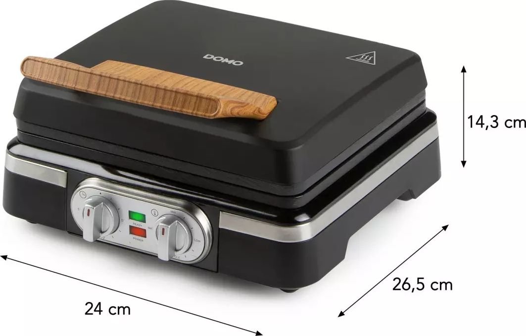 Gaufrier DOMO Plaques profondes 1500W Noir - DO9281W