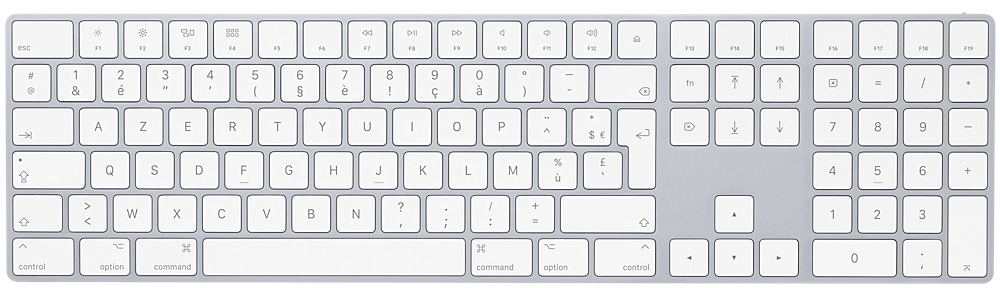 APPLE Clavier sans fil Magic KeyBoard avec Pavé numérique MQ052F/A APPLE Clavier sans fil Magic KeyBoard avec Pavé numérique MQ052F/A
