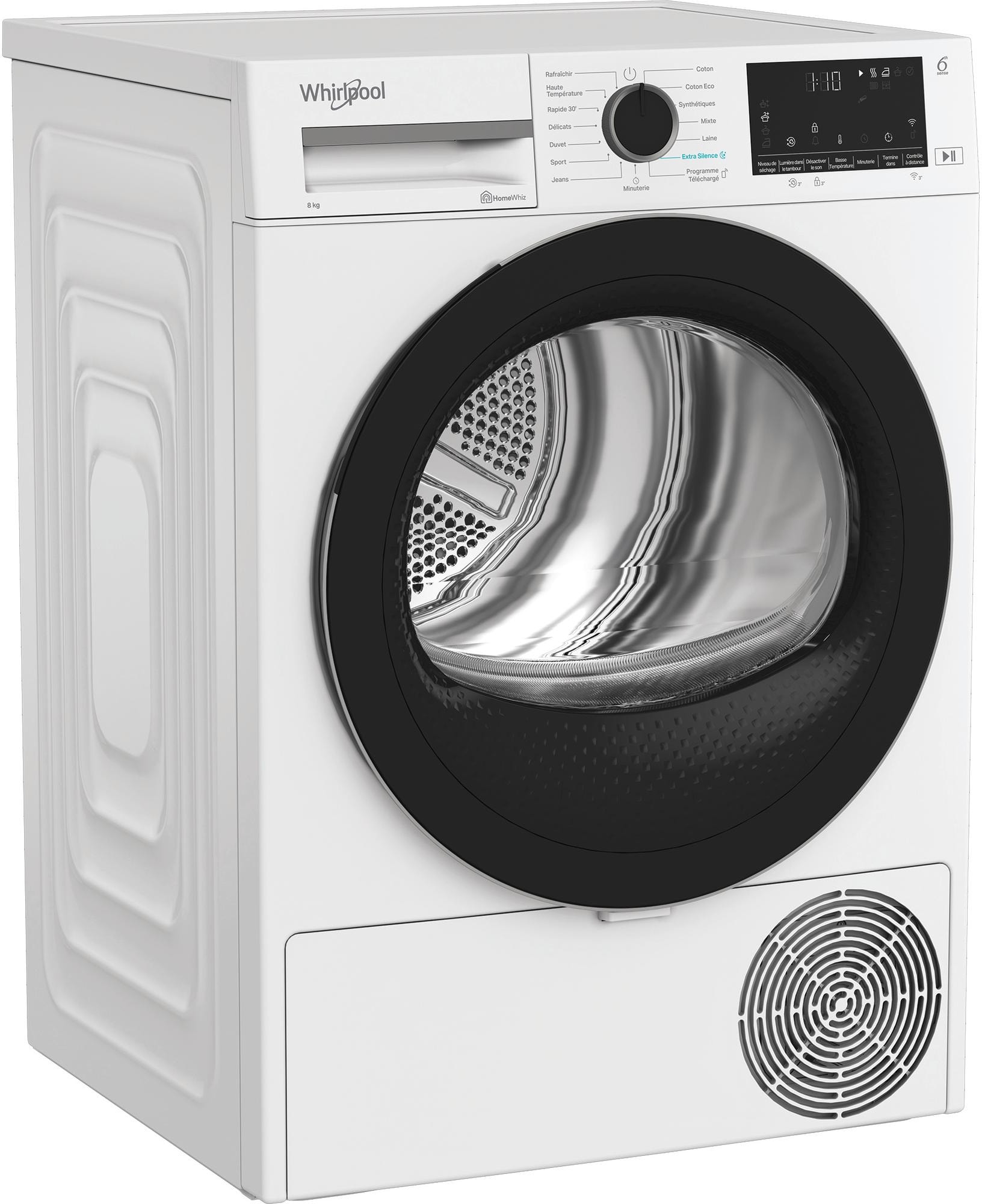 Sèche-linge pompe à chaleur WHIRLPOOL 8kg Blanc - CWD84MWBSFR
