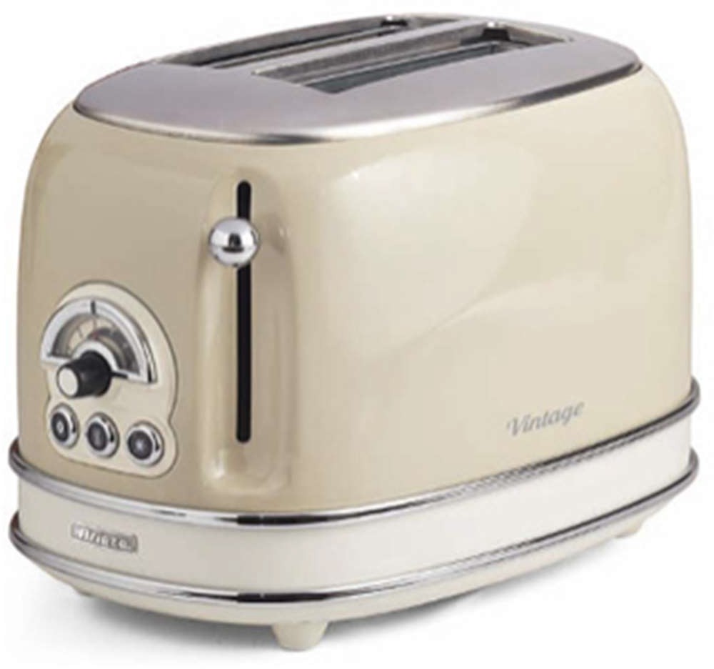 ARIETE Grille pain Toaster 2 fentes Vintage Beige  VINTAGE155BEIGE