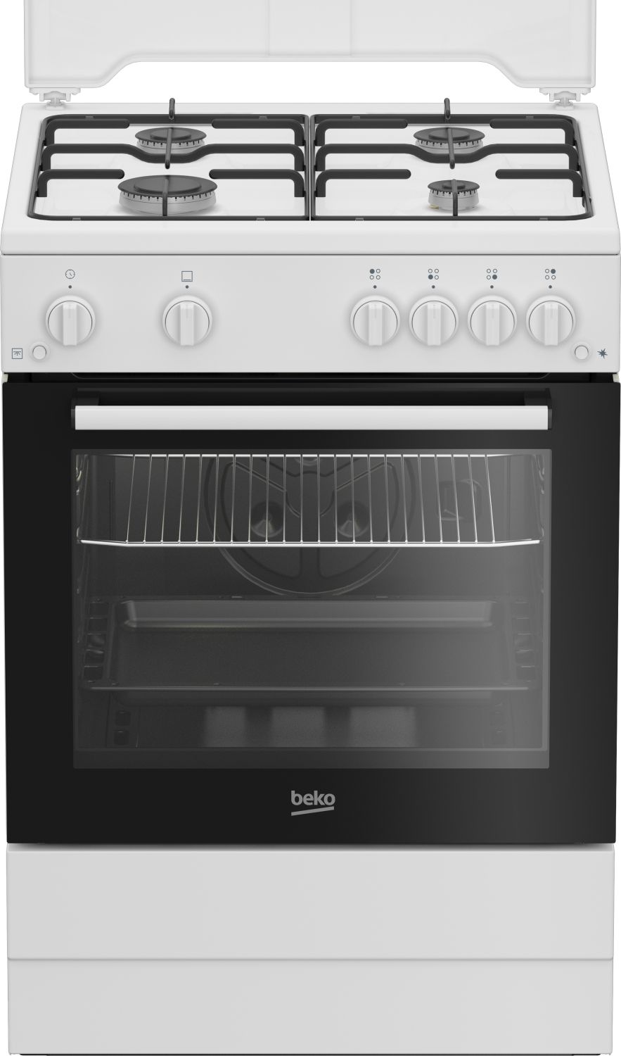 Cuisiniere gaz BEKO 4 Foyers 60 cm Blanc FBG62121WD