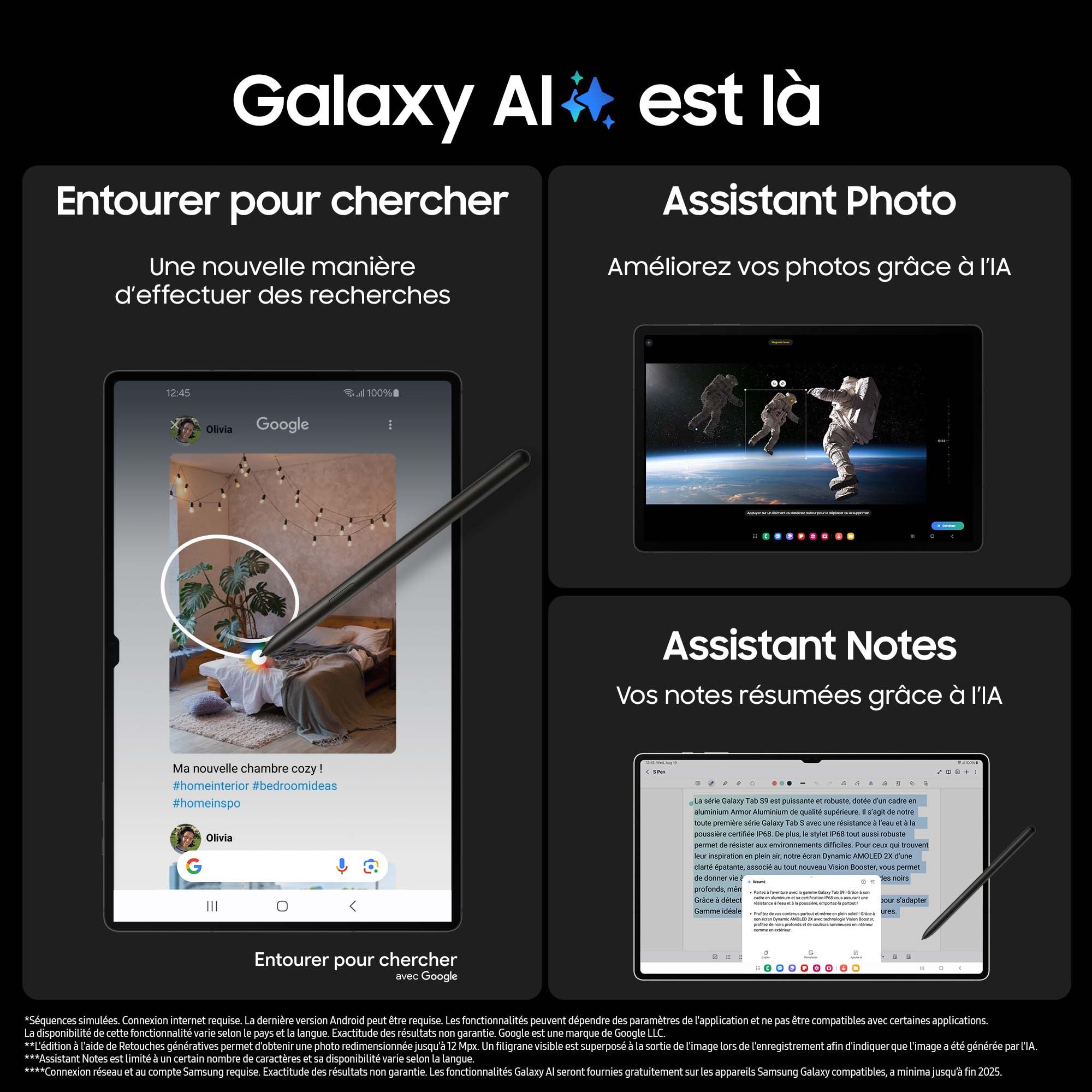Tablette tactile SAMSUNG Galaxy Tab S9 WiFi 256go Anthracite - SM-X710NZAEEUB Tablette tactile SAMSUNG Galaxy Tab S9 WiFi 256go Anthracite - SM-X710NZAEEUB