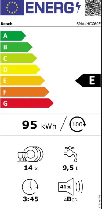 Lave vaisselle tout integrable 60 cm BOSCH Série 4 Home connect 14 couverts - SMV4HCX60E