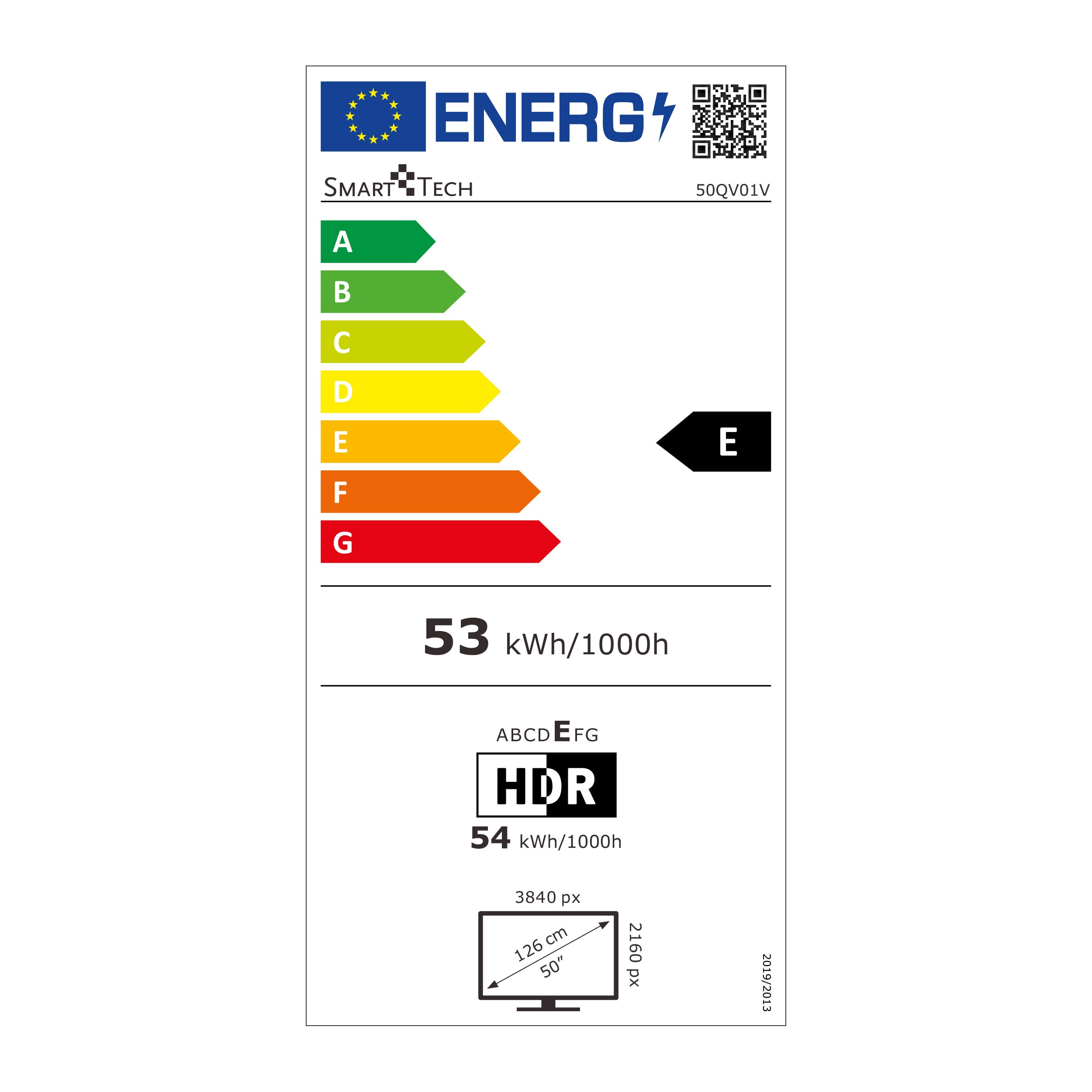 TV QLED 4K 126 cm SMART TECH  - 50QV01V