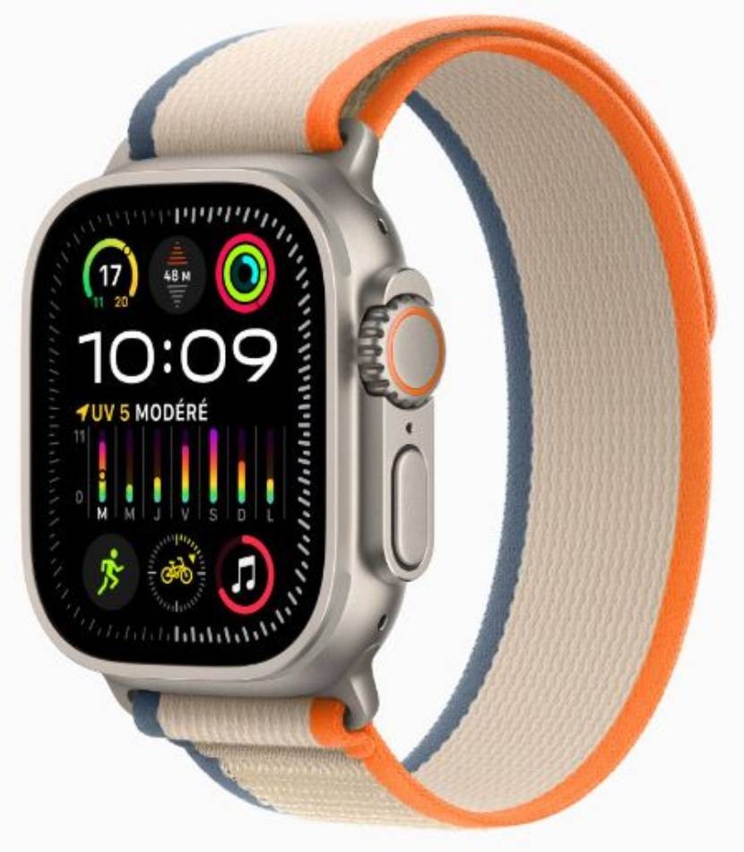 APPLE Montre connectée Apple Watch Ultra 2 GPS + Cellular 49 mm  WATCHULTRA2-MRF23NF