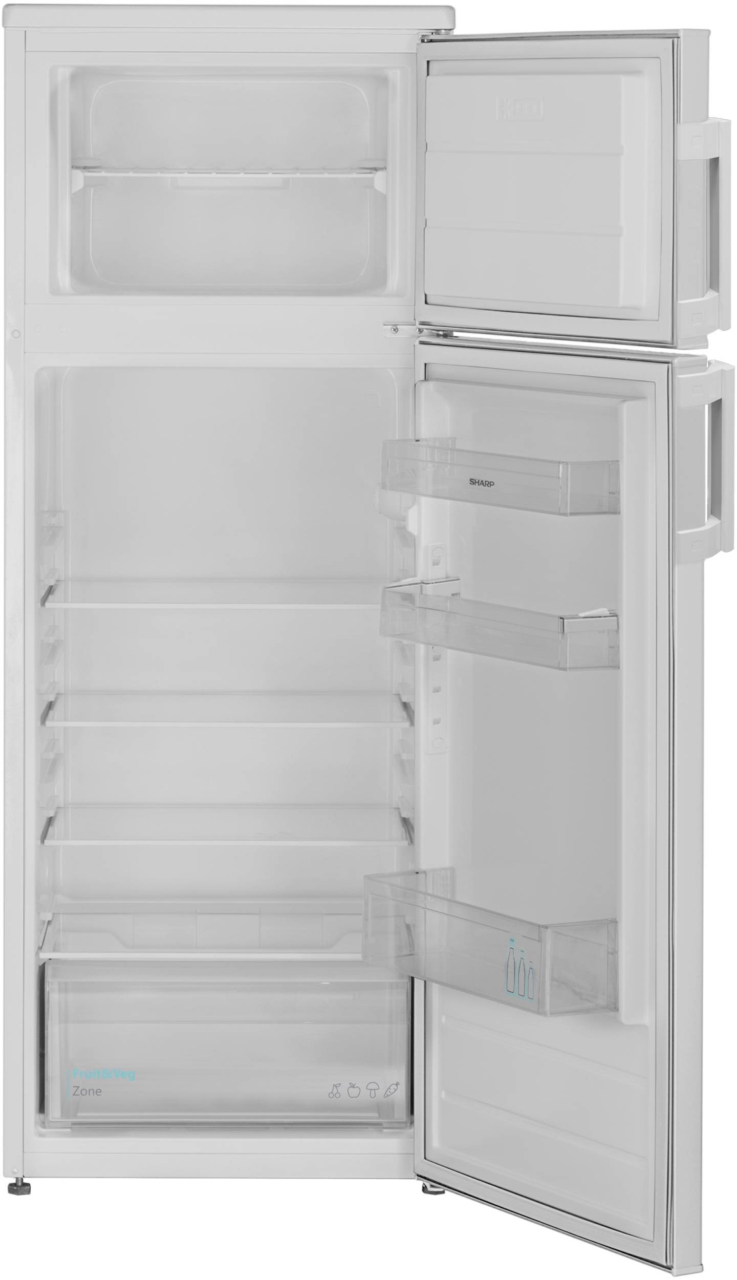 Réfrigérateur congélateur haut SHARP , Froid Statique, 213L, Blanc - SJFTB01NTXWE