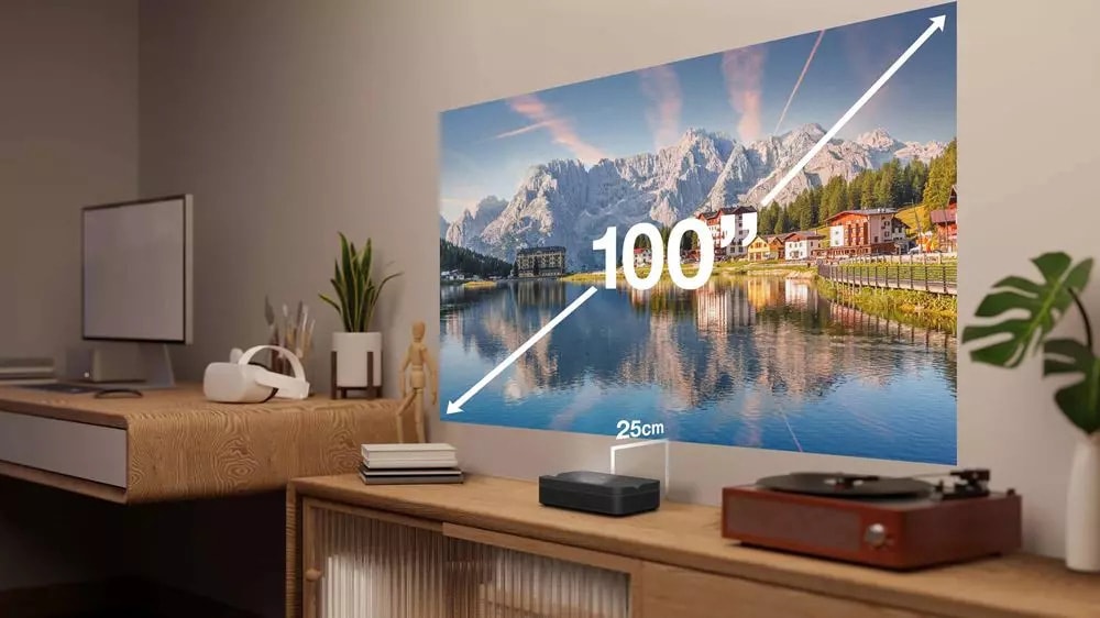 Vidéoprojecteur Home Cinéma OPTOMA Full HD Laser Focale courte HDR10 - PHOTONGO