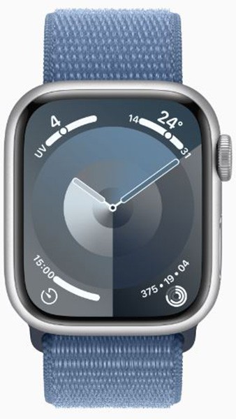 APPLE Montre connectée Watch Série 9 GPS 41mm Aluminium argent  WATCH9-MR923QF