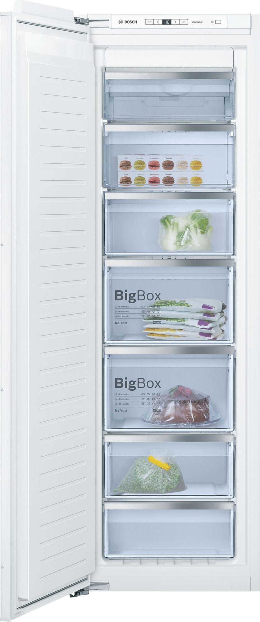 BOSCH Congélateur encastrable armoire Serie 6 No Frost Fresh Sense 212L GIN81AEF0 BOSCH Congélateur encastrable armoire Serie 6 No Frost Fresh Sense 212L GIN81AEF0