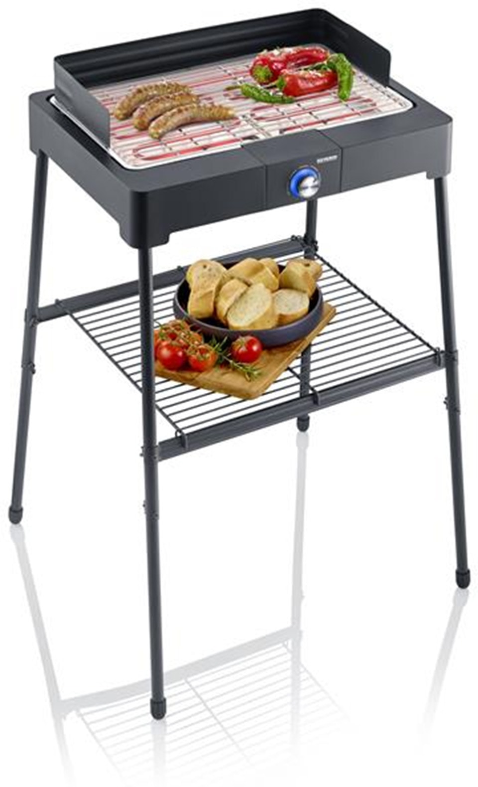 Barbecue électrique SEVERIN 44.5x26cm Inox Noir 8566