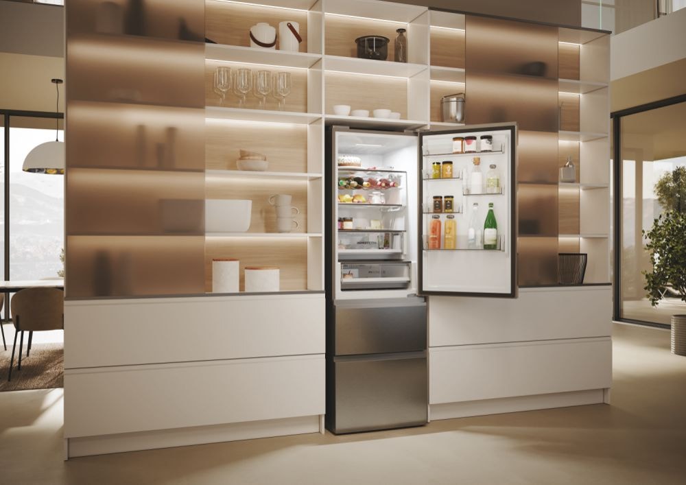 Réfrigérateur congélateur bas HAIER 360L No Frost Inox - HTW5618DNMG