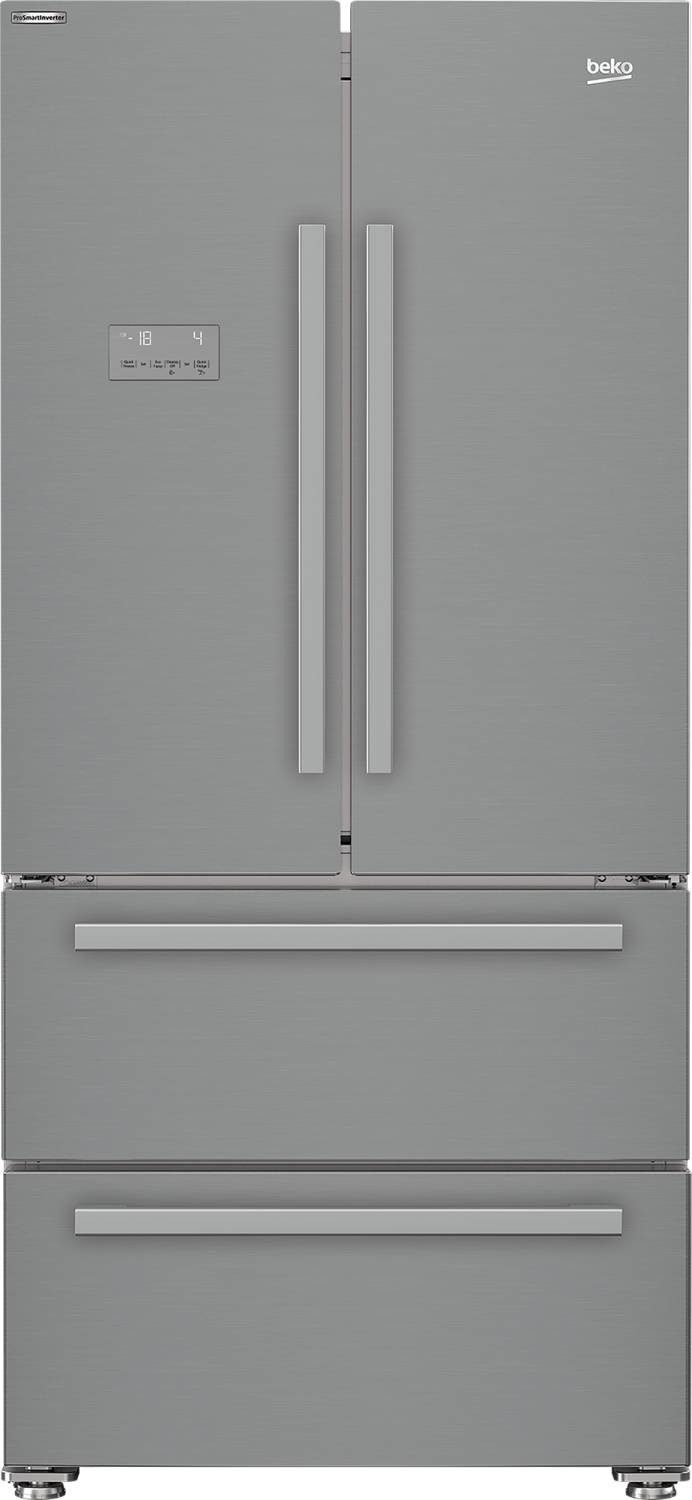 BEKO Réfrigérateur 4 portes Néo Frost Dual Cooling 539L Inox - GNE6049XPN