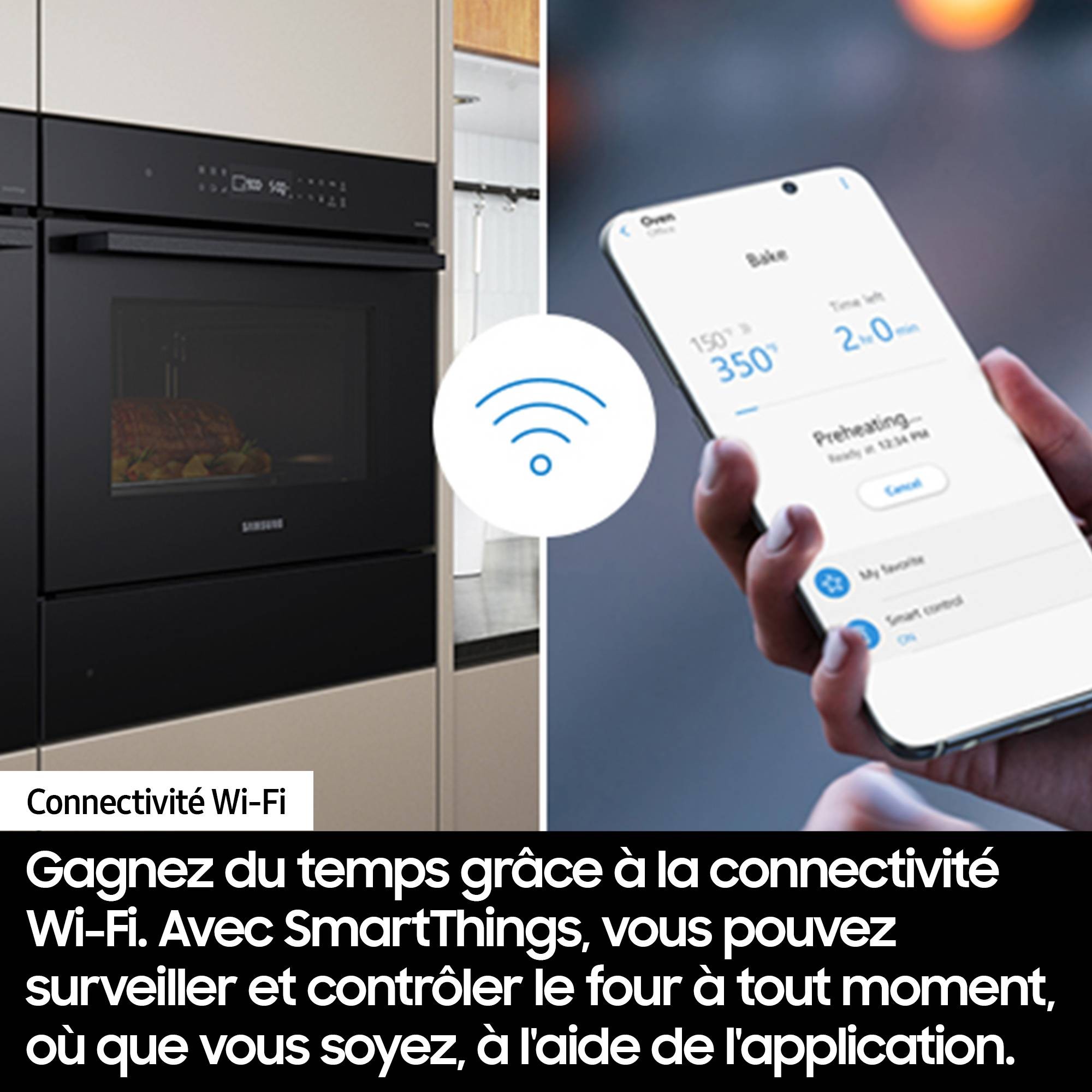 Four encastrable pyrolyse SAMSUNG Dual Cook Flex WiFi 76L Inox - NV7B45305AS Four encastrable pyrolyse SAMSUNG Dual Cook Flex WiFi 76L Inox - NV7B45305AS